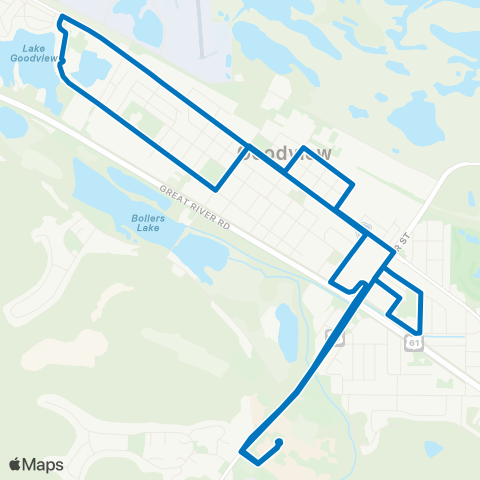 Winona Transit Service Goodview / West Corridor map