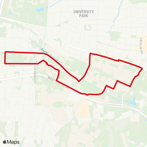 Wolfline Main Campus East - West Connector map