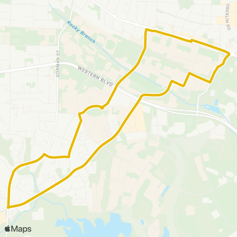 Wolfline Gorman Street & Main Campus map