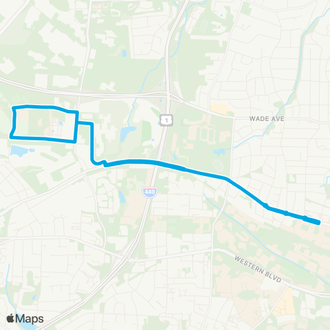 Wolfline Carter-Finley P&R - Centennial Biomedical Cam. map