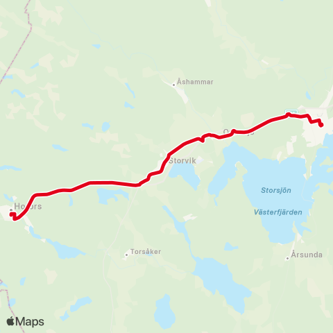 X-trafik Hofors Centrum — Sandviken Resecentrum map