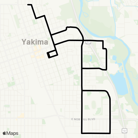 Yakima Transit Fair Ave / N. 1st ST map