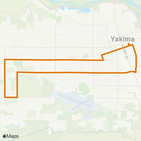 Yakima Transit Tieton / Nob Hill map