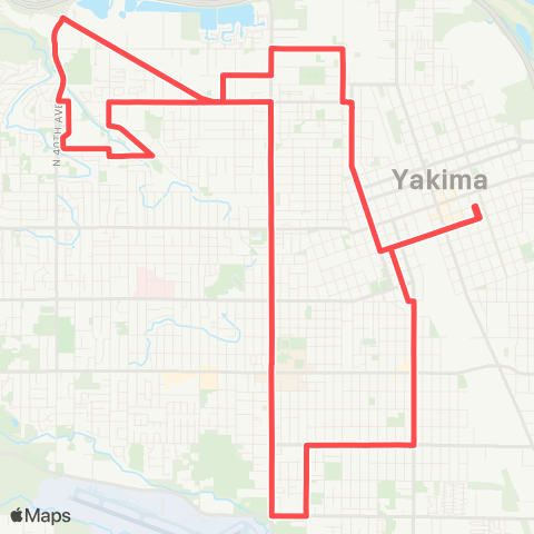 Yakima Transit Fruitvale / Mead map