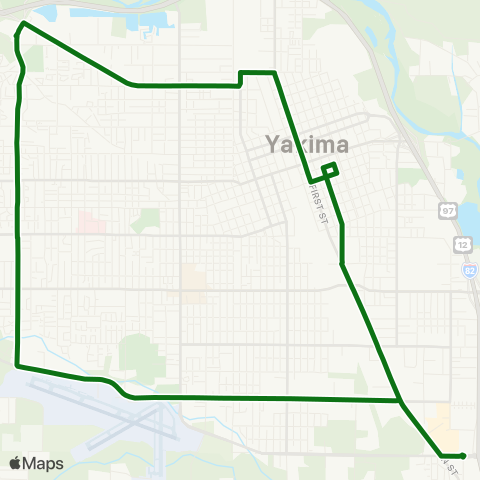 Yakima Transit 40th Ave. / Washington map