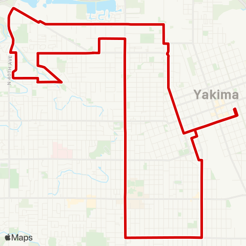 Yakima Transit Mead / Fruitvale map