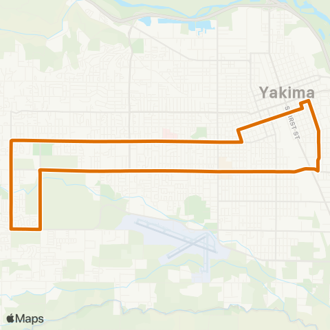 Yakima Transit Nob Hill / Tieton map