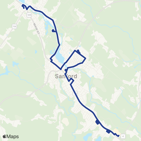 York County Community Action Corporation Transit map