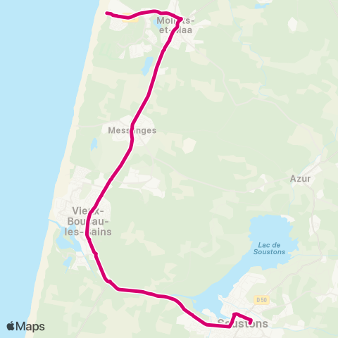 Yégo Soustons - Moliets et Maa map