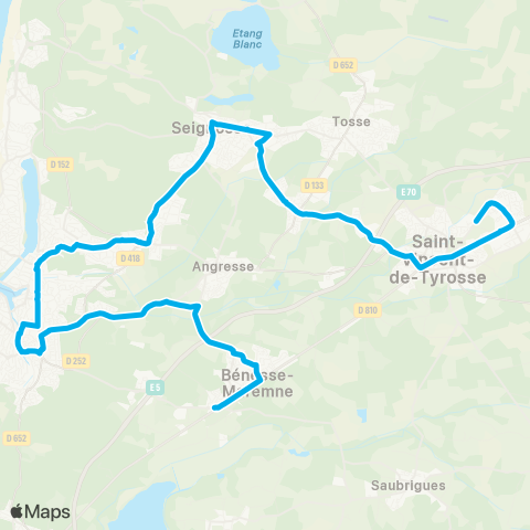 Yégo Bénesse Maremne - St Vincent de Tyrosse map