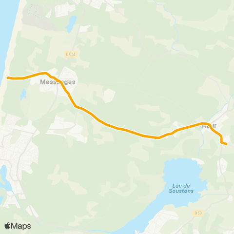 Yégo Azur - Messanges map