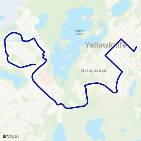 Yellowknife Transit Borden/Forrest map