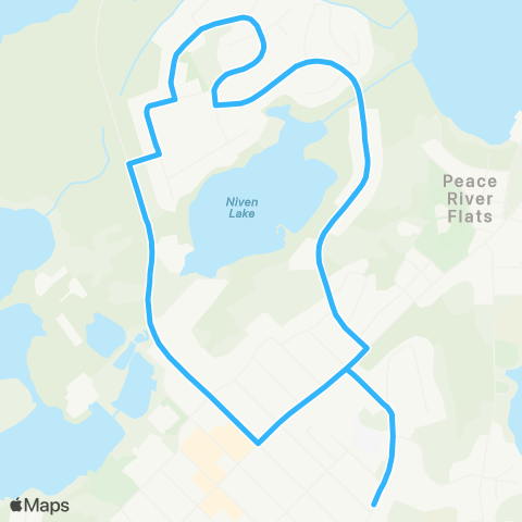 Yellowknife Transit Niven Loop map