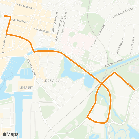 Yélo Scolaires Navette Lycée Valin - Place de Verdun map