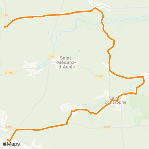 Yélo Scolaires Collège F. Dolto - St-Christophe via St-Médard d'Aunis map