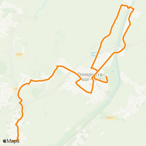 Yélo Scolaires Collège M. Chagall - Dompierre Chagnolet map