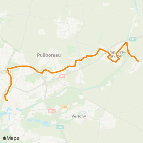 Yélo Scolaires Ly Vieljeux / Pl Verdun - Ste-Soulle via Dompierre-Puilboreau map