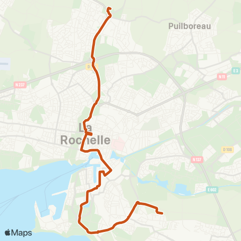 Yélo Illico Lagord P+R Greffières - Cottes Mailles P+R S. Veil map