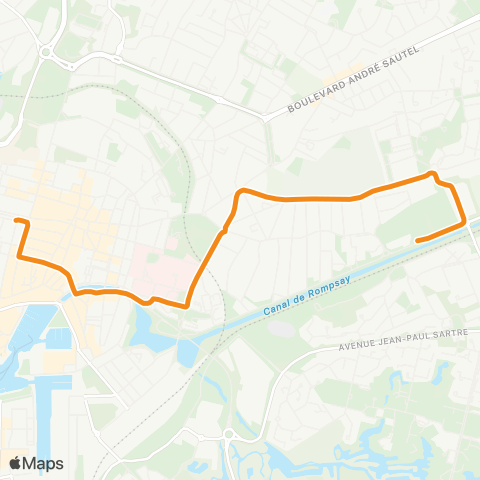 Yélo Scolaires Navette Lep Rompsay-Doriole - Pl. de Verdun via d. Blanches map