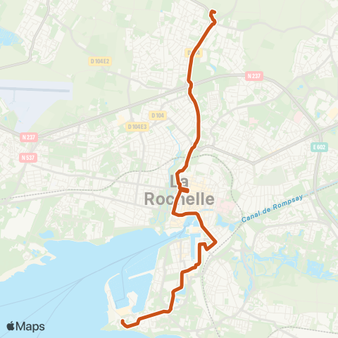 Yélo Lagord P+R Greffières - les Minimes (Dimanche) map