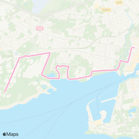Yélo Pl. de Verdun - Chef de Baie (Plage) (Dimanche) map