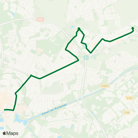 Yélo N4 Beaulieu - Dames Blanches (Nuit) map