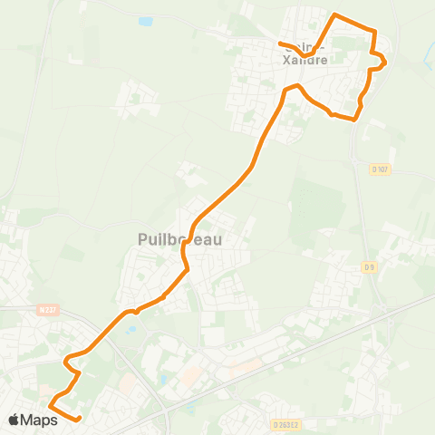 Yélo Scolaires Collège Beauregard - St-Xandre (Renfort E.) map