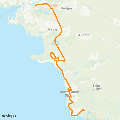 Yélo Scolaires Lycée Valin - Châtelaillon-Plage via Angoulins / Mer map