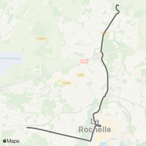 Yélo Stade Rochelais - P+R les Greffières map