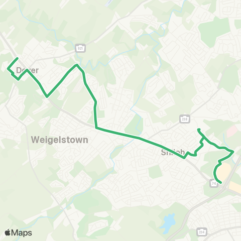 rabbittransit York/Adams Dover / Upmc Hospital map