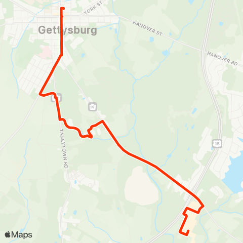 rabbittransit York/Adams Lincoln Line 2 (Outlets) map
