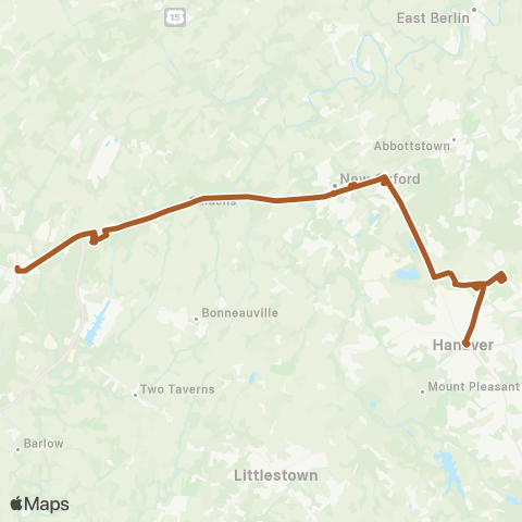 rabbittransit York/Adams Gb - Han Connector map