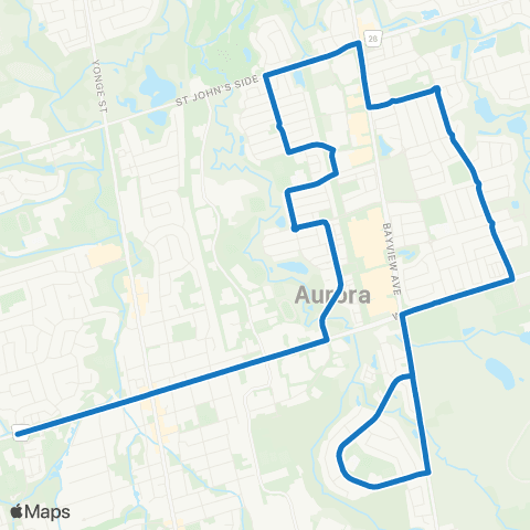 York Region Schools Aurora SS map