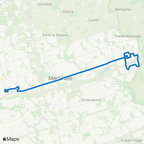 YRT Highway 7 map