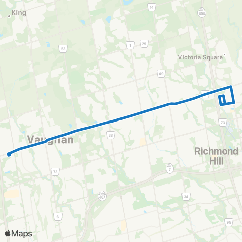 YRT Major Mackenzie map