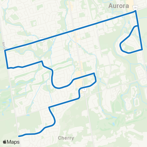 YRT Aurora South map