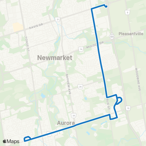 YRT Wellington - Leslie map