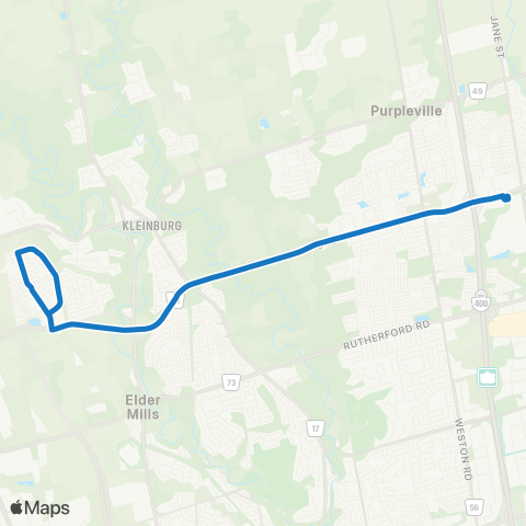 YRT Major Mackenzie map
