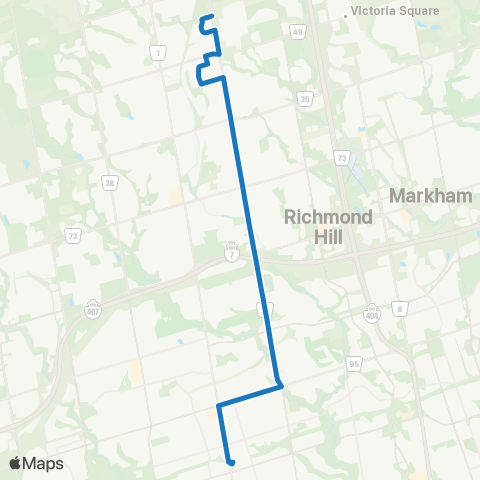 YRT Bayview map