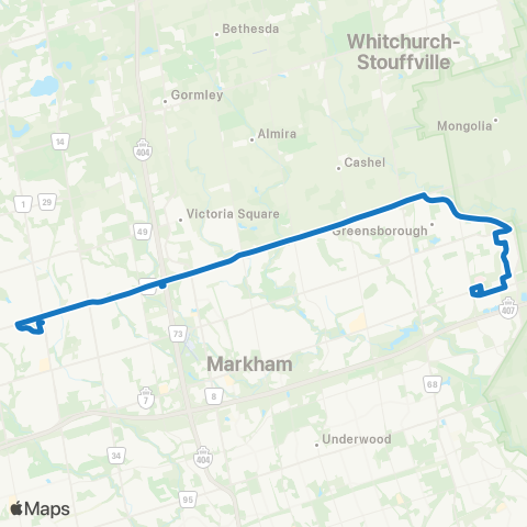 YRT Major Mackenzie map