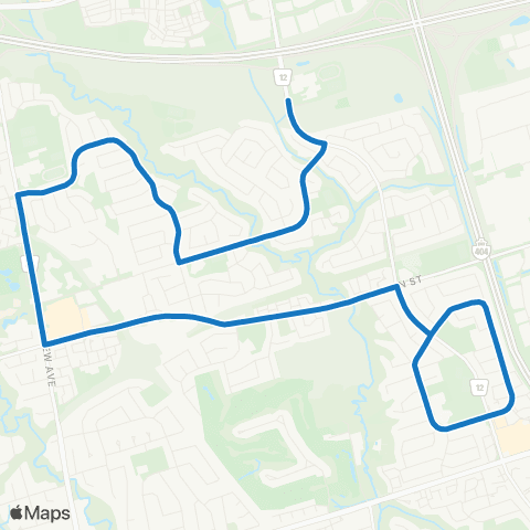 York Region Schools St Robert SS via John map