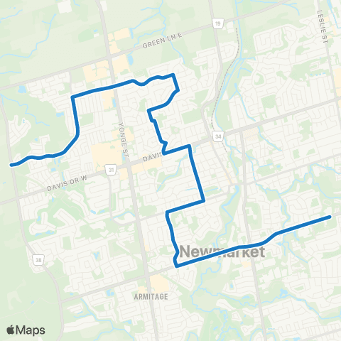 York Region Schools Newmarket SS via Bristol map