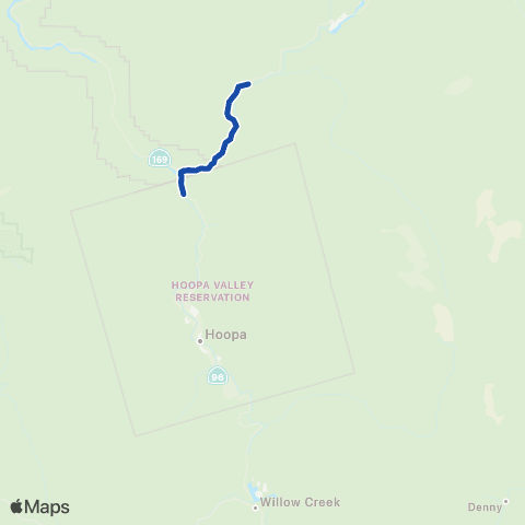 Yurok Tribe Transit Services Yurok Tribe Transportation Department map