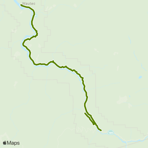 Yurok Tribe Transit Services Line map