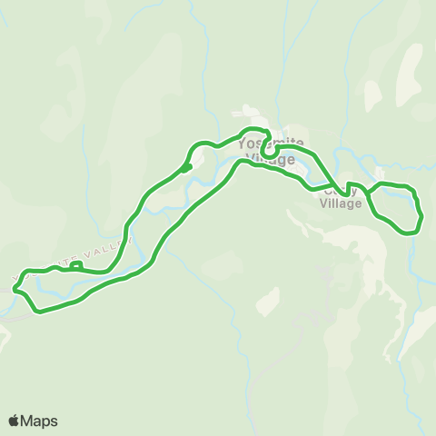 Yosemite Valley Shuttle (National Park Service) Valleywide Shuttle map