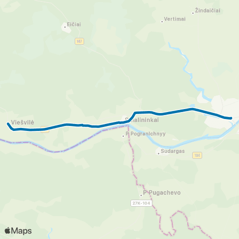 VšĮ „Žaliasis regionas" Jurbarkas - Smalininkai map