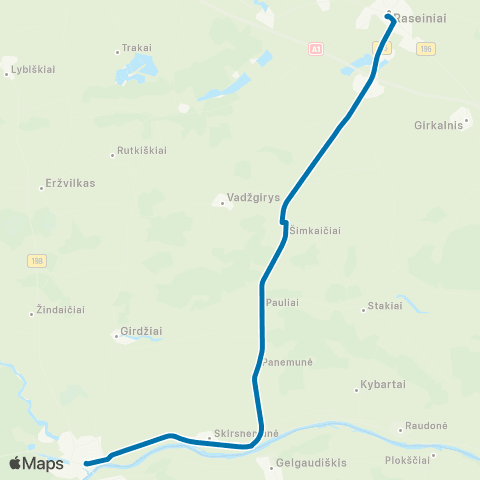 VšĮ „Žaliasis regionas" Jurbarkas - Raseiniai map