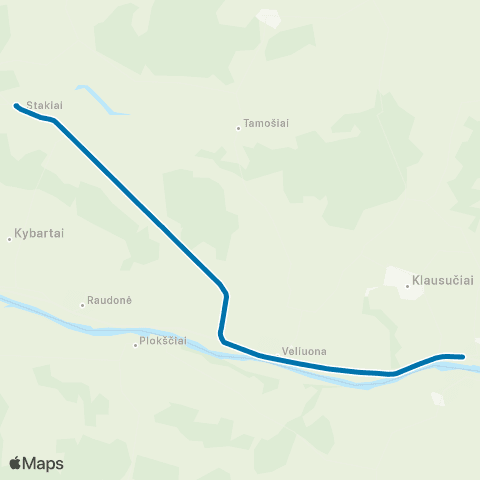 VšĮ „Žaliasis regionas" Seredžius - Veliuona - Stakiai map