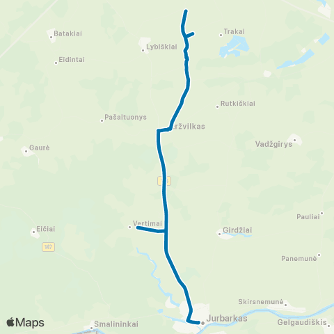 VšĮ „Žaliasis regionas" Jurbarkas - Mosteikiai map