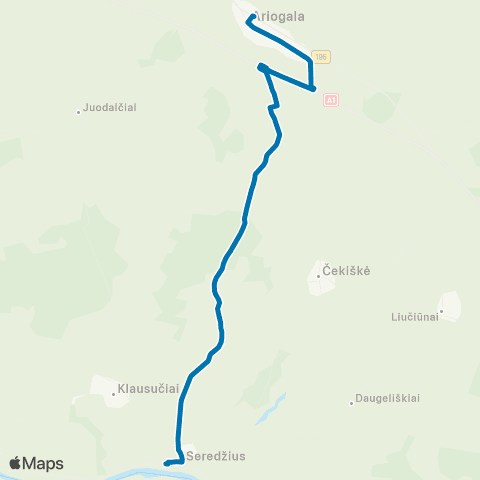 VšĮ „Žaliasis regionas" Seredžius - Ariogala map